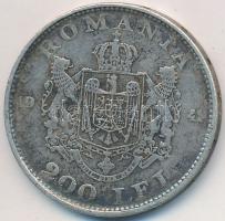 Románia 1942. 200L Ag T:2- Romania 1942. 200 Lei Ag C:VF