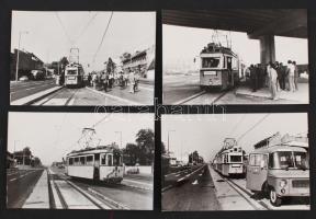 1984. október 2. Budapest, próbajárat az 1-es villamos vonalán, 21 db város- és közlekedéstörténeti ...
