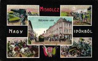 Miskolc, WWI 'Nagy időkből' Széchenyi utca, Grünwald Ignácz kiadása (EK)