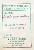 cca 1955 Dezső Pál: Vasárnap délután, feliratozott vintage fotóművészeti alkotás, 40x30 cm