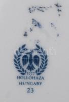 Hollóházi hiányos teás készlet, matricás, jelzett, hibátlan, egy csésze hiányzik