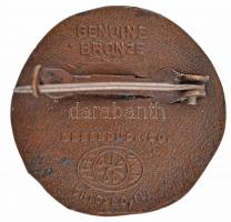 Amerikai Egyesült Államok 1924. Bronz elnökválasztási jelvény: Robert LaFollette, Burton Wheeler. Gr...