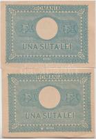 Románia 1945. 100L (2x) T:I-,II
Romania 1945. 100 Lei (2x) C:AU,XF