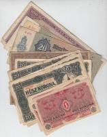 32db-os vegyes magyar bankjegy tétel, közte koronák és pengők T:vegyes