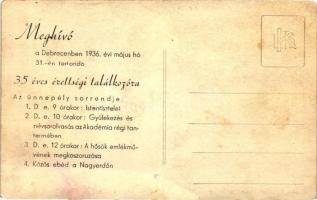 1900/1 Debreceni Kereskedelmi Akadémia III-ad éves hallgatóinak tablóképe, 35 éves érettségi találko...