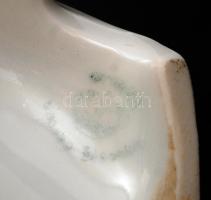 Olvashatatlan jelzéssel Siófoki Emlék, porcelán váza, matricás, hibátlan, 20x13cm