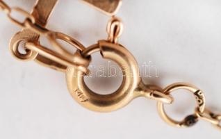 14 K arany nyaklánc kereszt medállal / 14 C gold necklace 3,31g