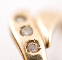 14 K arany gyűrű, kövekkel, 48-as méret, jelzett / 14 C gold ring 1,62g