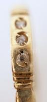 14 K arany gyűrű, kövekkel, 49-es méret, jelzett / 14 C gold ring 1,31g