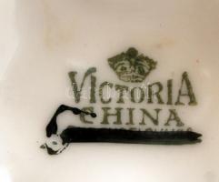 Victoria china Balatonboglári emlék, porcelán váza, matricás, hibátlan, 11x7cm