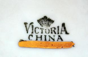 Victoria china Héviz Gyógyfürdő,  Lótusz virág porcelán bögre, matricás, hibátlan, m:7cm