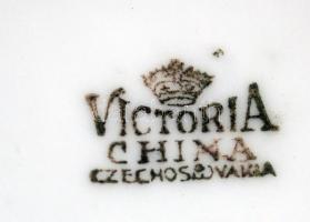 Victoria china Héviz emlék,  porcelán bögre, matricás, hibátlan, m:8cm