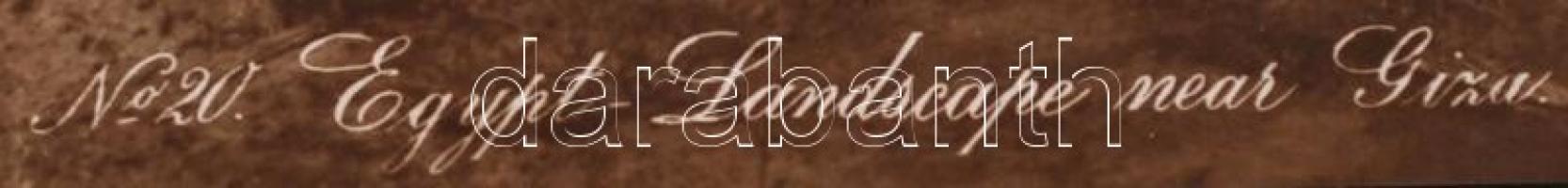 L. Scortzis: Egyiptom, gízai tájkép, 25x37 cm