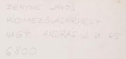 cca 1975 Benyhe János: Cím nélkül, vintage fotóművészeti alkotás feliratozva, 39x27 cm