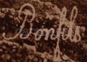 cca 1870 Félix Bonfils (1831-1885): Mont Hermon, az üveglemezen aláírt vintage tájkép, Bonfils az el...