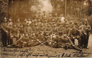 1911 Bad Driburg, Military WWI soldiers group photo (EK)