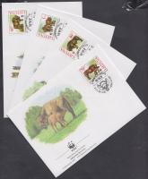 WWF bölények sor + 4 FDC WWF bison set + 4 FDC