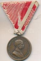 1914. "Ferenc József Bronz Vitézségi Érem", "Der Tapferkeit" Br kitüntetés mellszalaggal. Szign.: Tautenhayn T:2 Hungary 1914. "Franz Joseph Medal for Bravery bronze" Br medal with ribbon. Sign.: Tautenhayn C:XF