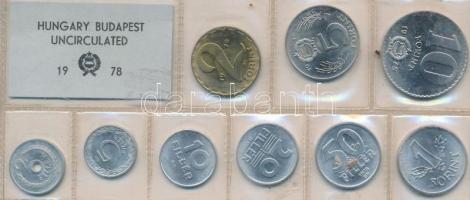 1978. 2f-10Ft 9db klf érmés forgalmi sor fóliatokban T:1