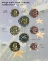 Észtország 2004. 1c,2c,5c,10c,20c,50c,1,2 próbaveretek, szettben, díszkiadásban T:BU Estonia 2004. 1 Cent, 2 Cent, 5 Cent, 10 Cent, 20 Cent, 50 Cent, 1 Euro, 2 Euro commemorative Euro trial mint set in original folder C:BU