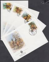 WWF antelope set on 4 FDC WWF antilop sor 4 FDC