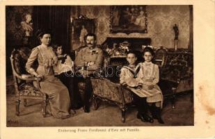 Erzherzog Franz Ferdinand dEste mit Familie B.K.W.I. 888/ 16. H. C. Kosel Photo / Franz Ferdinand with his family
