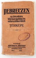 1925 Debrecen szabad királyi várps közigazgatási és választókerületi térképe, kiadja Antalfy József ...