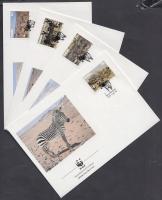 WWF Zebras set + 4 FDC WWF Zebrák sor + 4 FDC