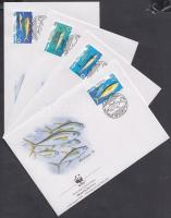 WWF halak sor + 4 FDC WWF fishes set + 4 FDC