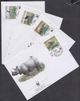 WWF ritka állatok sor + 4 FDC WWF rare animals set + 4 FDC