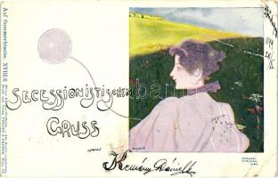 1899 Auf Sommerfrische  XVIII/6. lady s: Raphael Kirchner (EB)