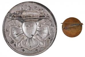 DN "Luther-rózsa - Wartburg" fém jelvény zománcozott miniatűr jelvénnyel (43mm, 11mm) T:2