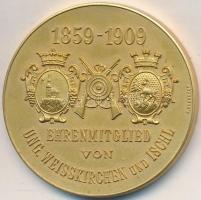 Ausztria 1909. "50 éves Lövész Jubileum Franz Bauer / Fehértemplom és Ischl Tiszteletbeli Tagja...