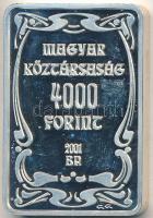 2001. 4000Ft Ag "100 éves a gödöllői művésztelep" T:PP ujjlenyomat