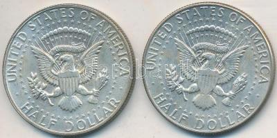 Amerikai Egyesült Államok 1966. 1/2$ Ag "Kennedy" (2x) T:2
USA 1966. 1/2 Dollar Ag "K...