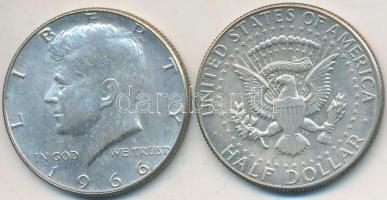 Amerikai Egyesült Államok 1966. 1/2$ Ag "Kennedy" (2x) T:2
USA 1966. 1/2 Dollar Ag "K...