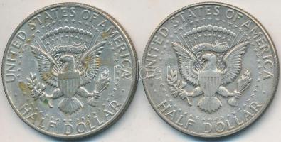 Amerikai Egyesült Államok 1966. 1/2$ Ag "Kennedy" (2x) T:2
USA 1966. 1/2 Dollar Ag "K...