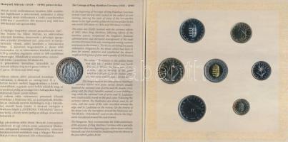 2008. 1Ft-100Ft 7klf db + Mátyás denár Ag fantáziaverete "Reneszánsz emlékév" dísztokos sz...