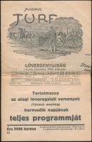 1924 Bp., A Magyar Turf Lóversenyújság XXV. évfolyamának 24. száma, mely tartalmazza az alagi lovaregyleti versenyek teljes programját, 16p