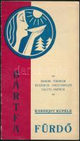 cca 1940 Bártfa, Szlovákia, Bártfa Gyógyfürdő ismertető prospektusa képekkel illusztrálva és árjegyzéke