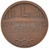 Nagy-Britannia 1948. "XIV. Olimpiai Játékok London 1948" Br részvételi emlékérem. Szign.: ...