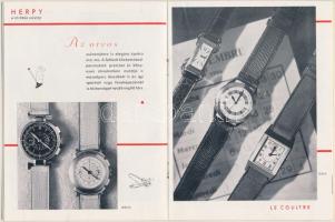 cca 1935 Bp. V. Petőfi utca, Herpy, a jó órák művesének fotókkal illusztrált órakatalógusa borítékban