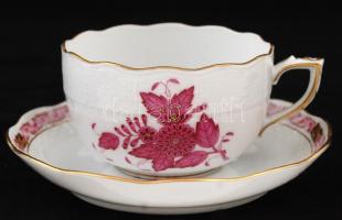 Herendi Apponyi mintás teás készlet, kézzel festett, jelzett, hibátlan /
Herend tea set, signed, han...