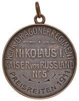 Osztrák-Magyar Monarchia 1911. "Szent György / Cs. és Kir. 5. Dragonyos Ezred 'I. Miklós c...