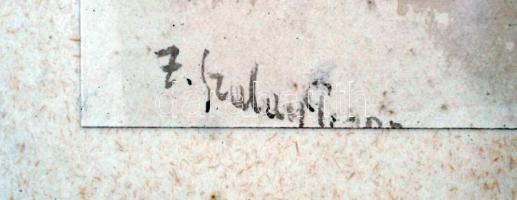 Szalay jelzéssel: Tehenek, akvarell, papír, üvegezett keretben, 11x19cm