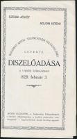 1929 Meghívó Budapest Szfőv. Testnevelési Felügyelőségének levente díszelőadására