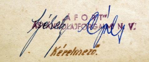 1949 Székesfehérvár, Az Ásványolaj Forgalmi N.V. Székesfehérvári ip.-vágányának helyszínrajza, másol...