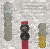 2008. 1Ft-100Ft "Búcsú az egy- és kétforintostól" 7xklf db dísztokos szettben T:BU