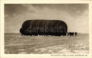 Militärballon steigt zu einer Aufklärung auf; Verlag 'Az Érdekes Újság' / Hungarian military airship