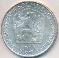 Csehszlovákia 1970. 50K Ag "Lenin" T:2 Czechslovakia 1970. 50 Korun Ag "Lenin" C:XF